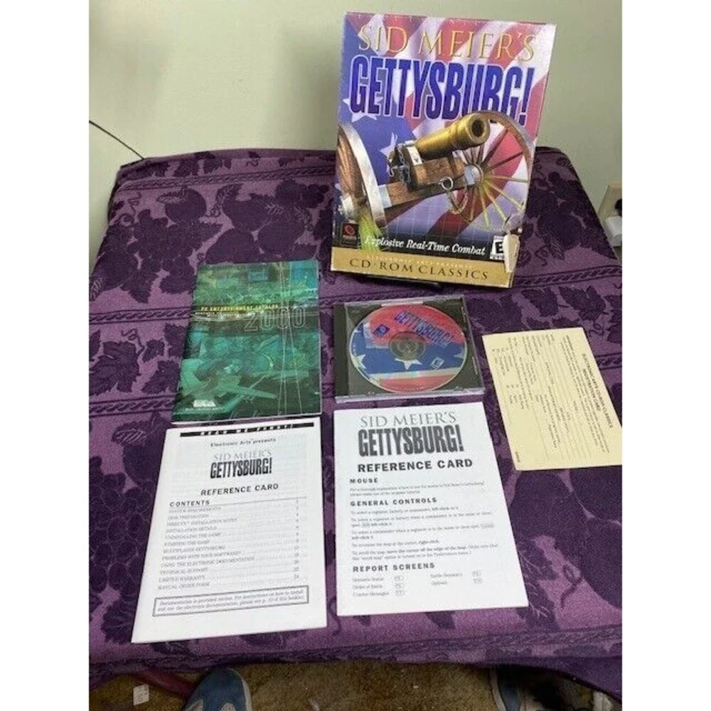 Sid Meier's Gettysburg! Big Box Computer Game Fraxis Electronic Arts (PC, 2000)